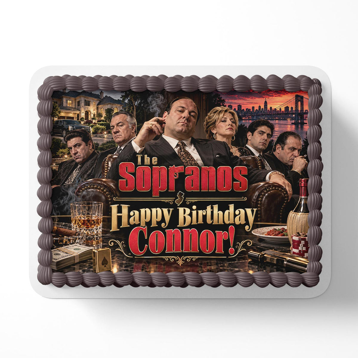 The Sopranos Edible Cake Topper Birthday Cake Decoration Photo Cake Image Custom Edible Cake Topper
