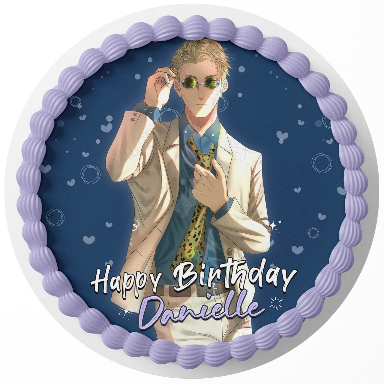Nanami Kento Jujutsu caisen Round – Icing Sheet Birthday - Personalized Edible Cake Topper | Custom Icing Sheet | Birthday Cake Decoration