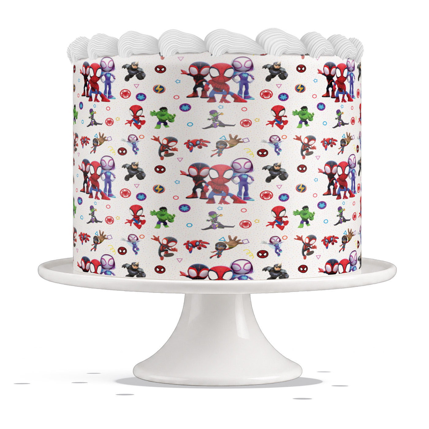 Spidey Friends Spider Kids Color Edible Cake Wrap Strip Edible Cake Topper Icing Sheet Birthday Cake Decoration