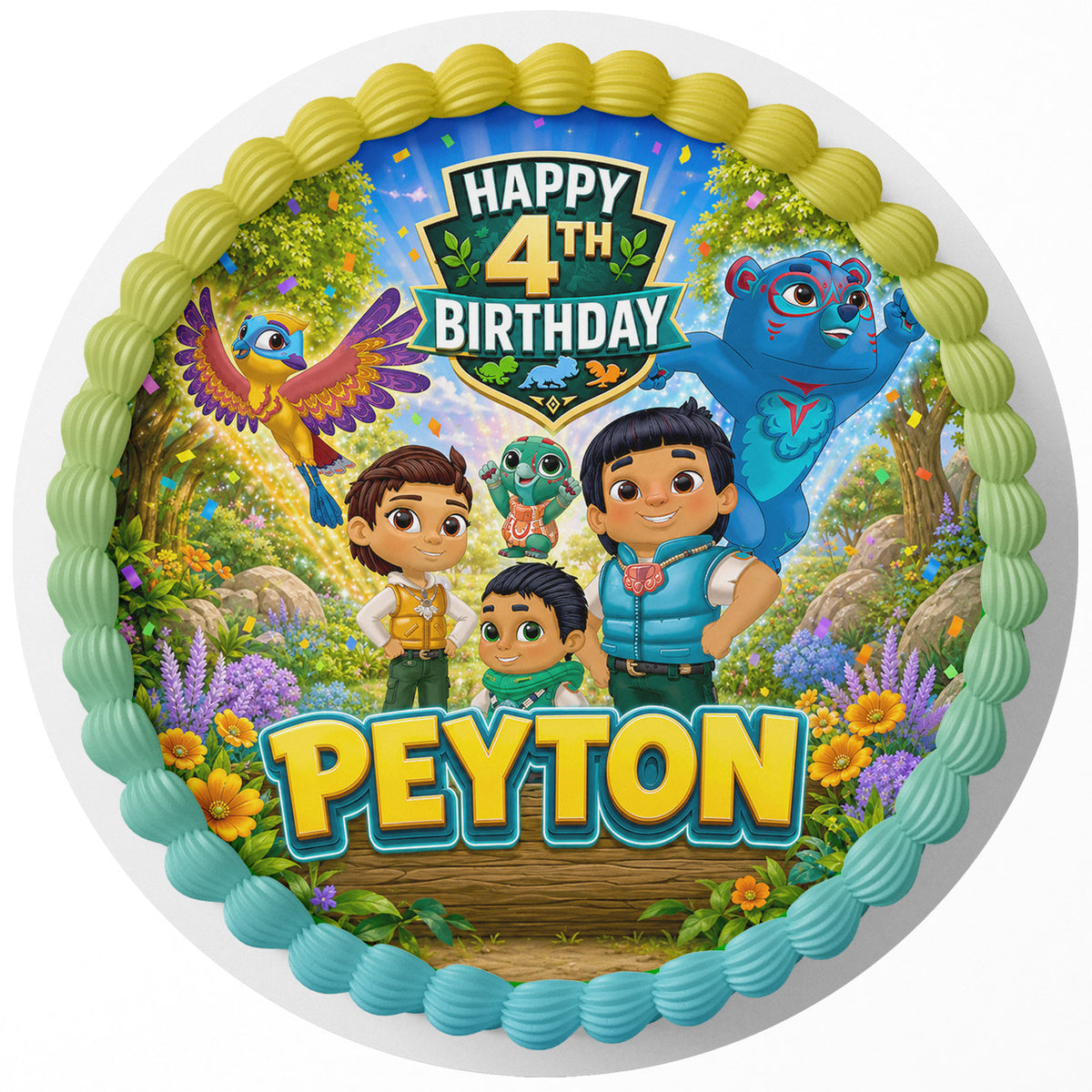 Spirit Rangers Kids Custom Edible Cake Image Topper Decoration Icing Sheet