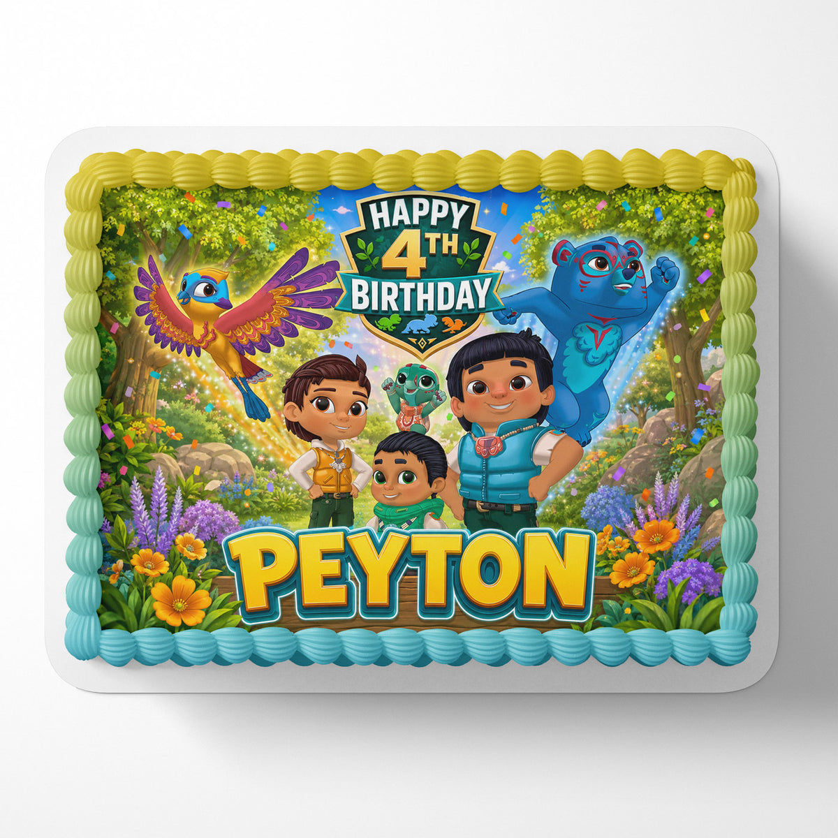 Spirit Rangers Kids Custom Edible Cake Image Topper Decoration Icing Sheet