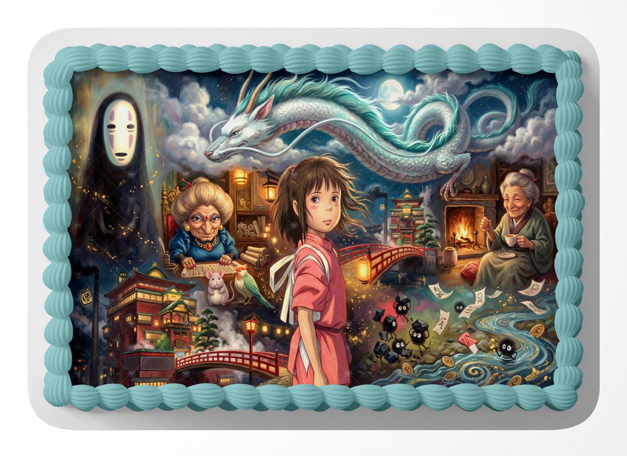 Spirited Away Classic Anime Movie edible cake topper