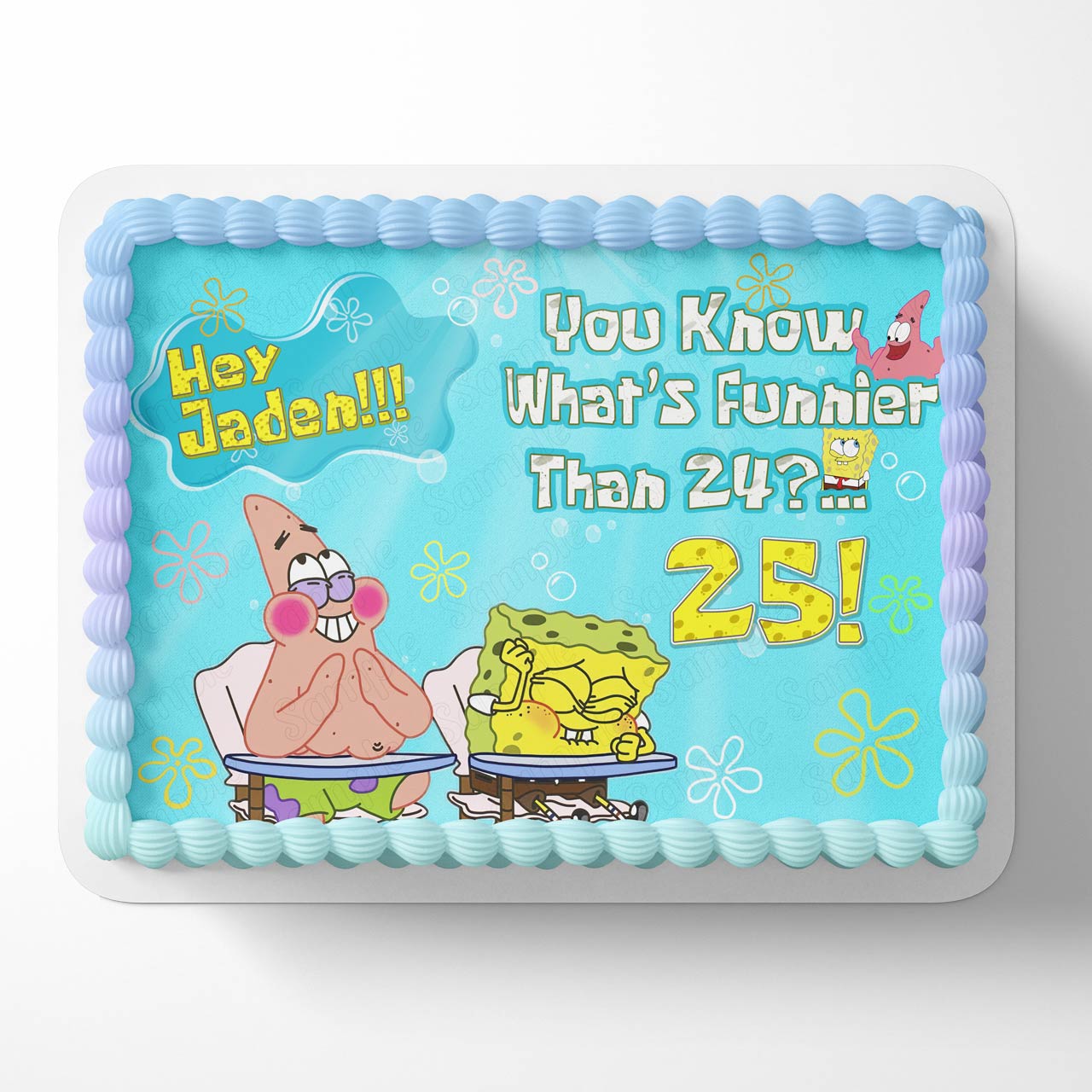 Square Pants Boy Whats Funnier Than 24 25 Patrick Edible Cake Topper