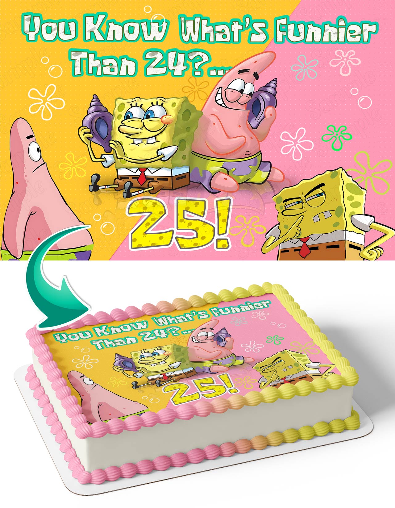 Square Pants Boy Whats Funnier Than 25 N Edible Cake Topper