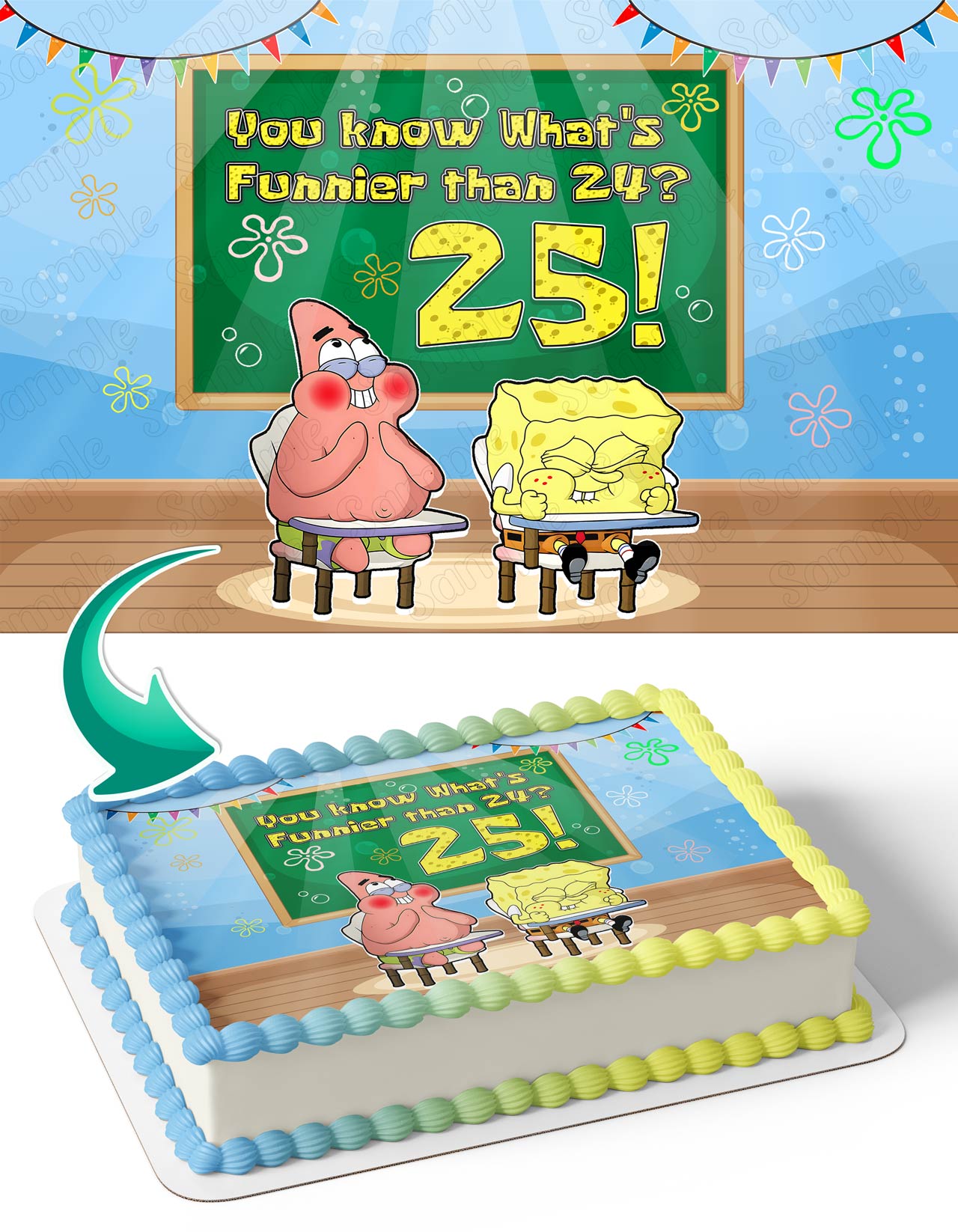 Sponge Funnier Than 24 25 Patrick Edible Cake Topper
