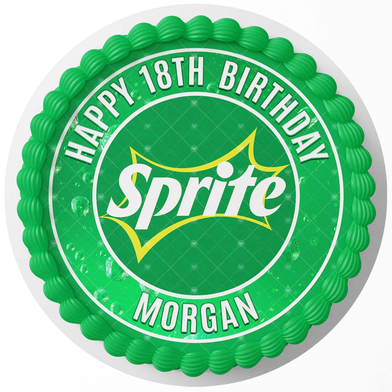 Sprite Round – Icing Sheet Birthday - Personalized Edible Cake Topper | Custom Icing Sheet | Birthday Cake Decoration | Photo Cake Image