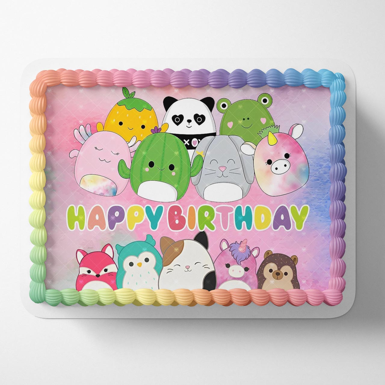 Squishmallow Stuffed Animals PFT Edible Cake Topper