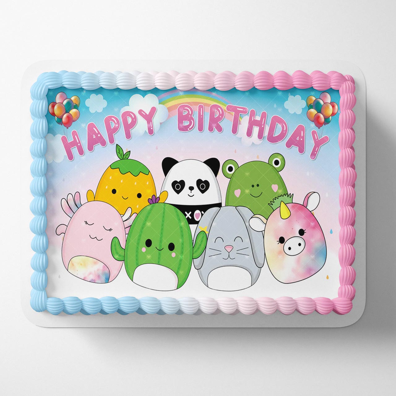 Squishmallow Stuffed Animals RBT Edible Cake Topper
