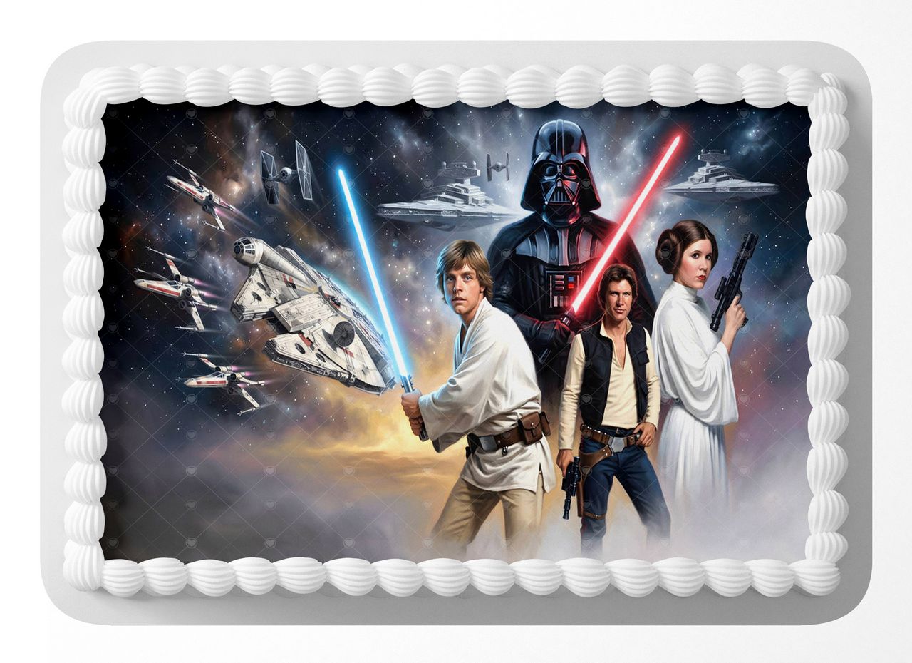 Star War Episode IV Movie edible cake topper