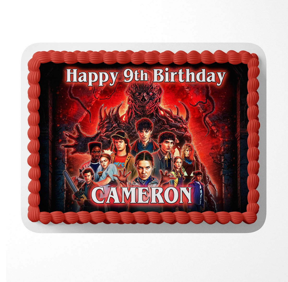 Small Town Supernatural Horror Friends Edible Cake Topper