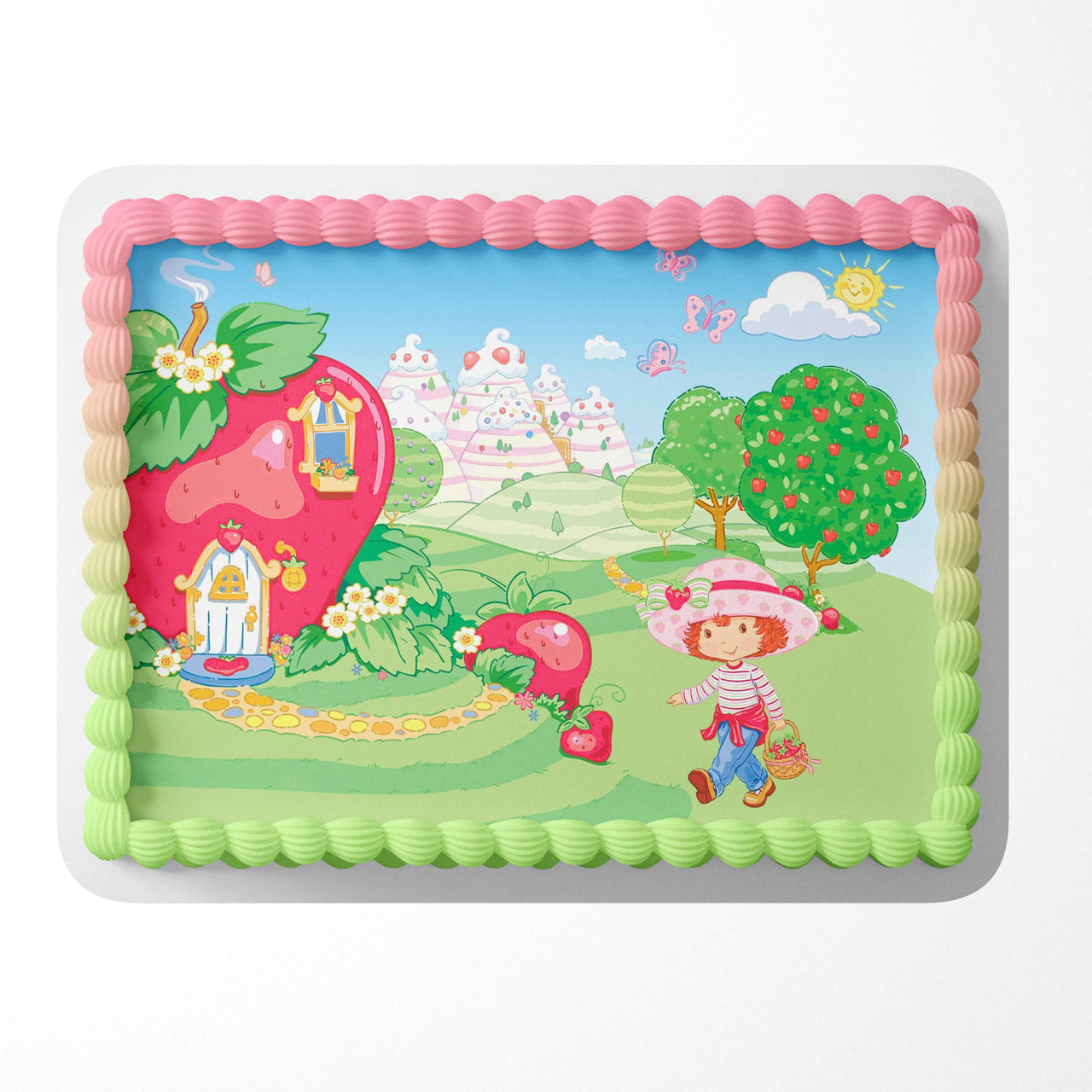 Strawberry Shortcake Berry Garden Edible Cake Topper