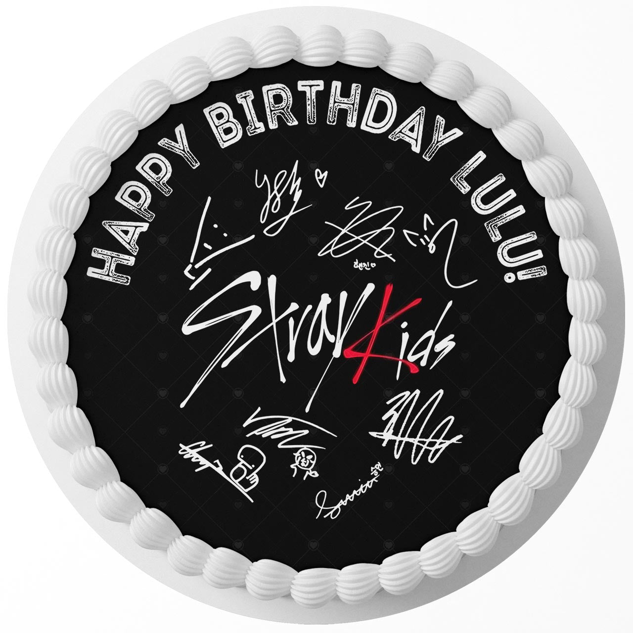 Stray Kids K Pop Round – Icing Sheet Birthday - Personalized Edible Cake Topper | Custom Icing Sheet | Birthday Cake Decoration | Photo Cake Image