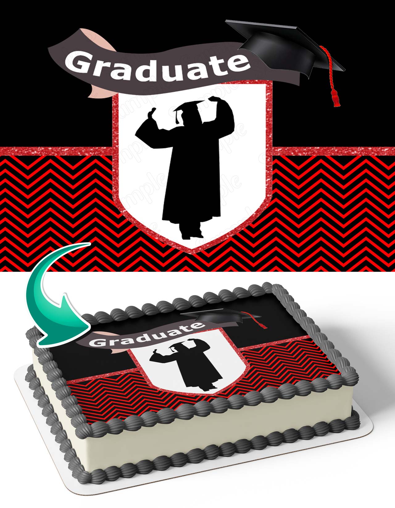 Student Graduation Congrats Congratulations SGC Edible Cake Topper