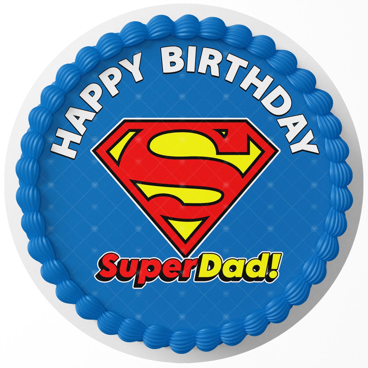Supead Superman Round – Icing Sheet Birthday - Personalized Edible Cake Topper | Custom Icing Sheet | Birthday Cake Decoration | Photo Cake Image