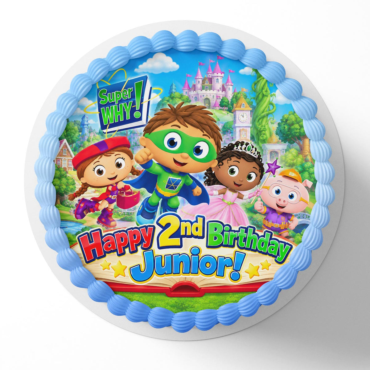 Super Why! Kids Toddlers Edible Cake Topper | Birthday Cake Decoration | Photo Cake Image | Custom Edible Cake Topper