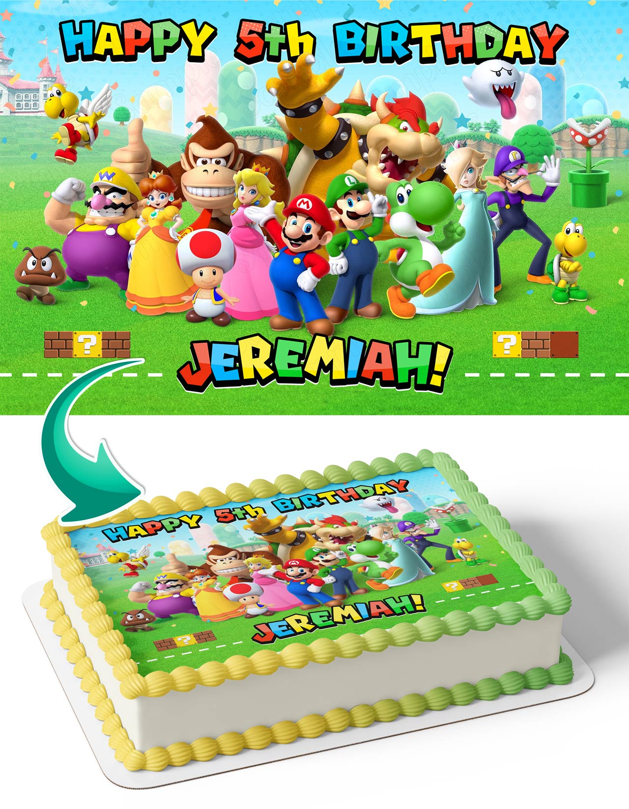 Super Smash Bros Ultimate World Edible Cake Topper