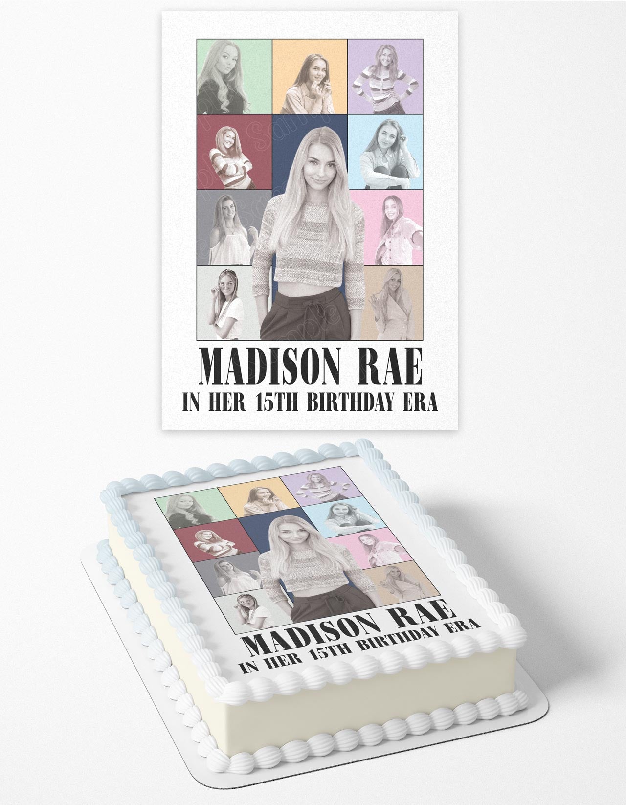 Taylor Swift The Eras Tour Albums Photo Frame – Birthday Image - Personalized Edible Cake Topper | Custom Icing Sheet | Birthday Cake Decoration