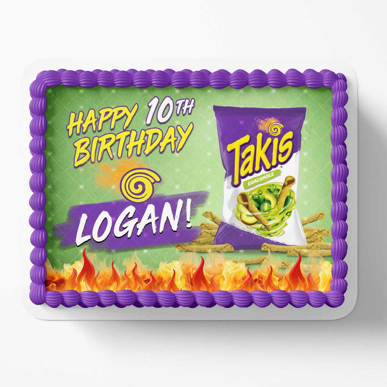 Takis Guacamole Edible Cake Topper