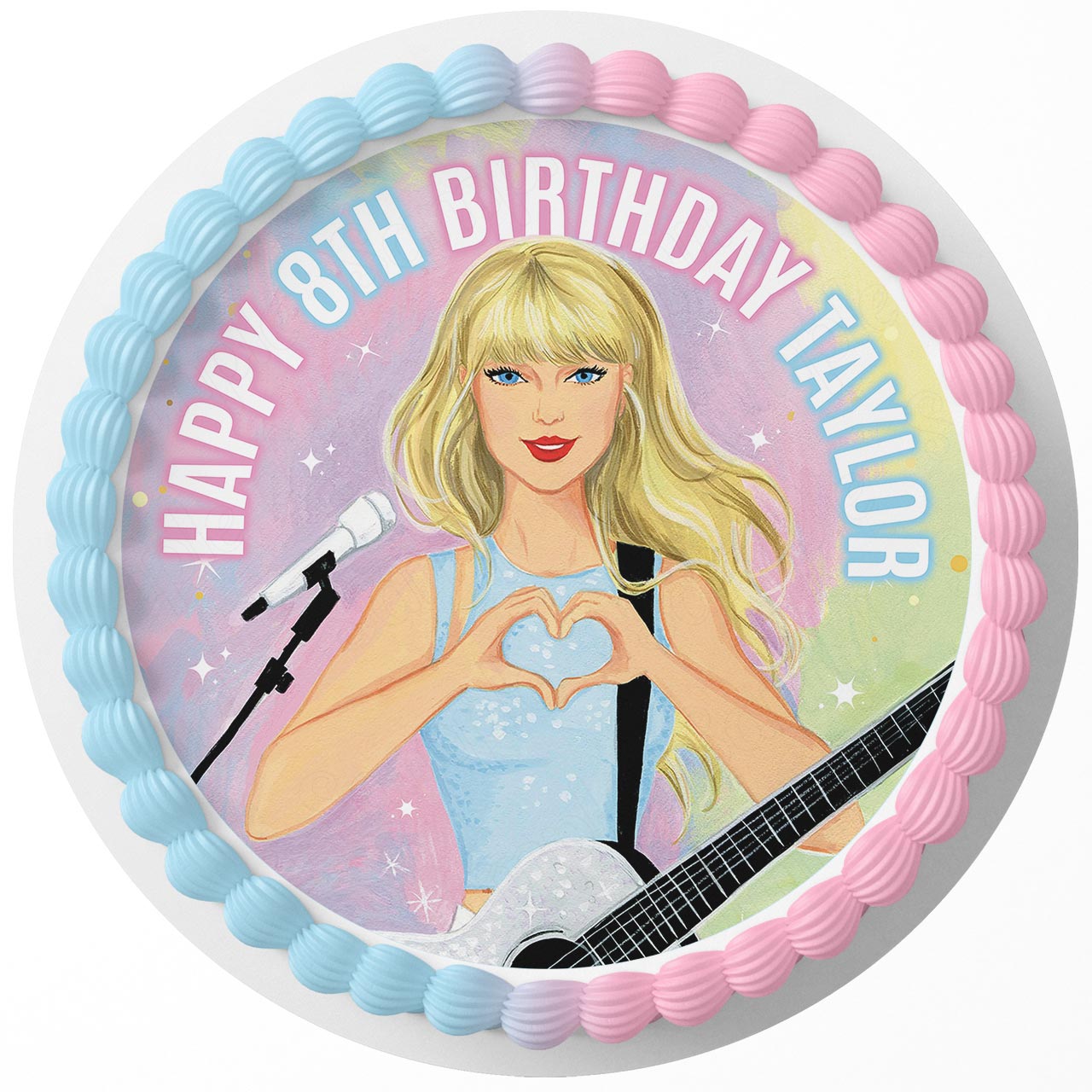 Taylor Swit A Little Golden Book Biography Round – Icing Sheet Bi - Personalized Edible Cake Topper | Custom Icing Sheet | Birthday Cake Decoration