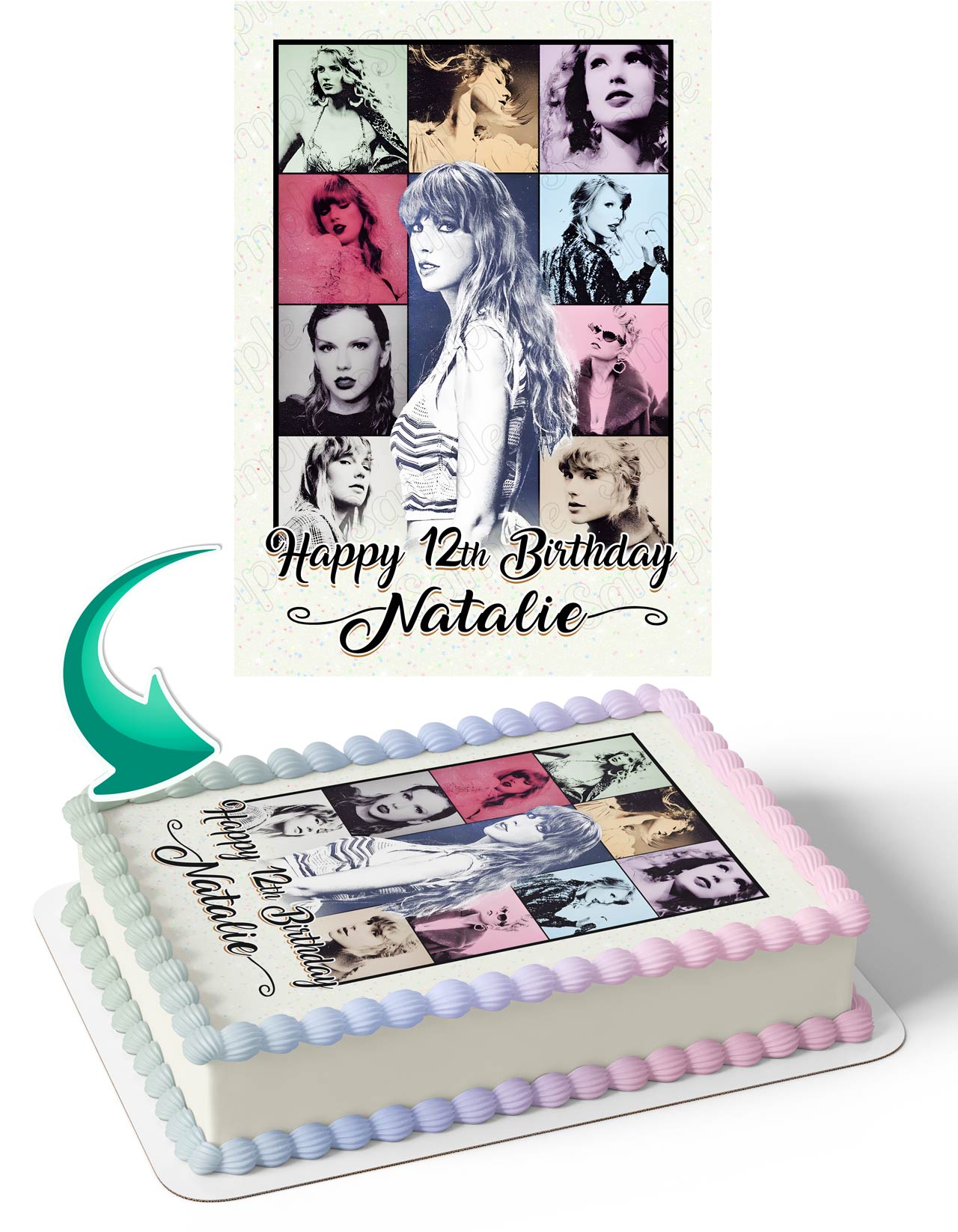 Tailor Swit Collage Edible Cake Topper