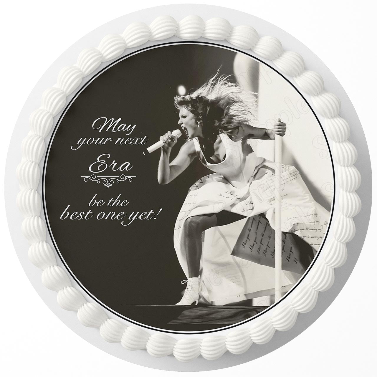 Tailor Swit May Your Next Era Be The Best One Yet Round – Icing S - Personalized Edible Cake Topper | Custom Icing Sheet | Birthday Cake Decoration