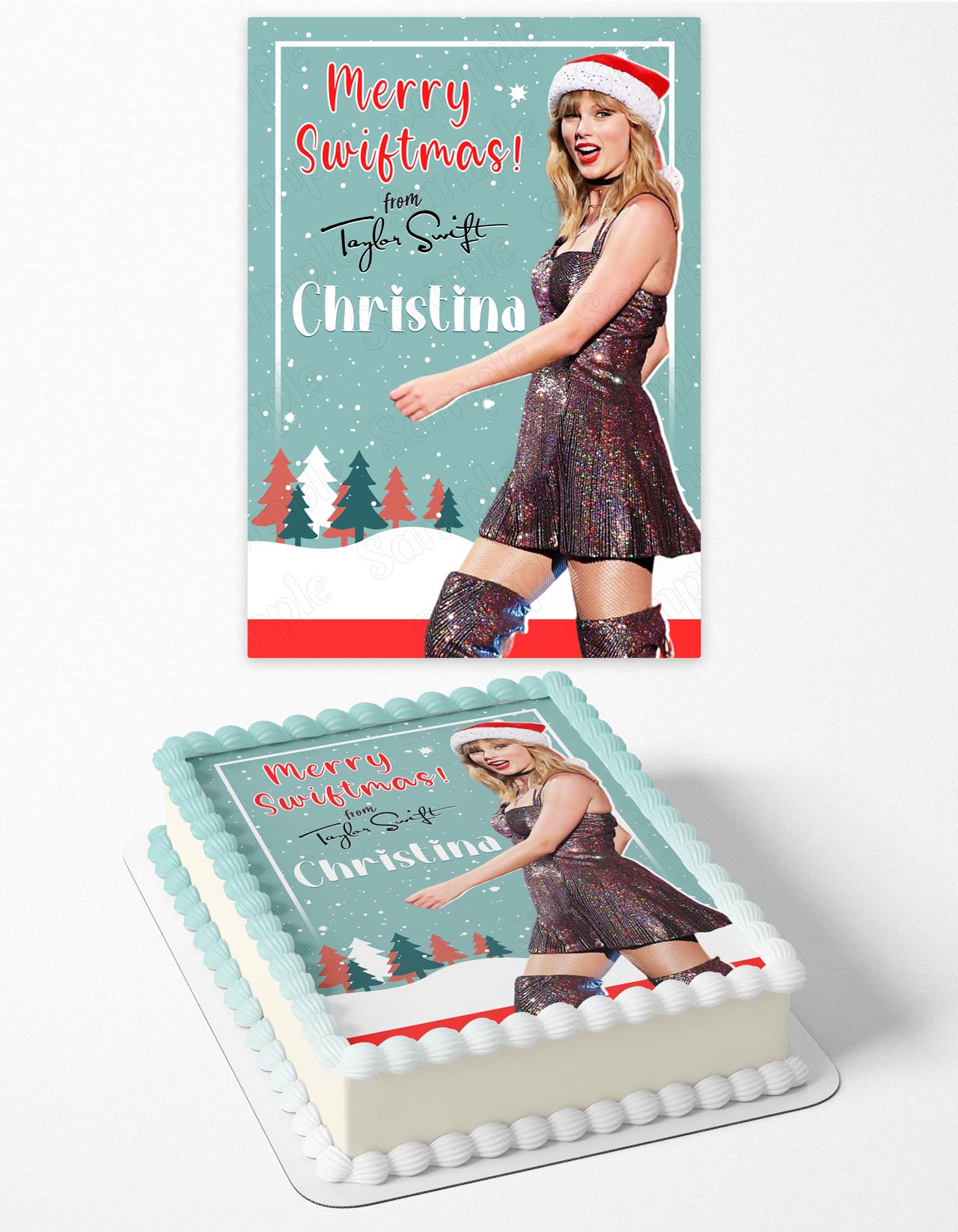 Tailor Swit Merry Swiftmas Edible Cake Topper