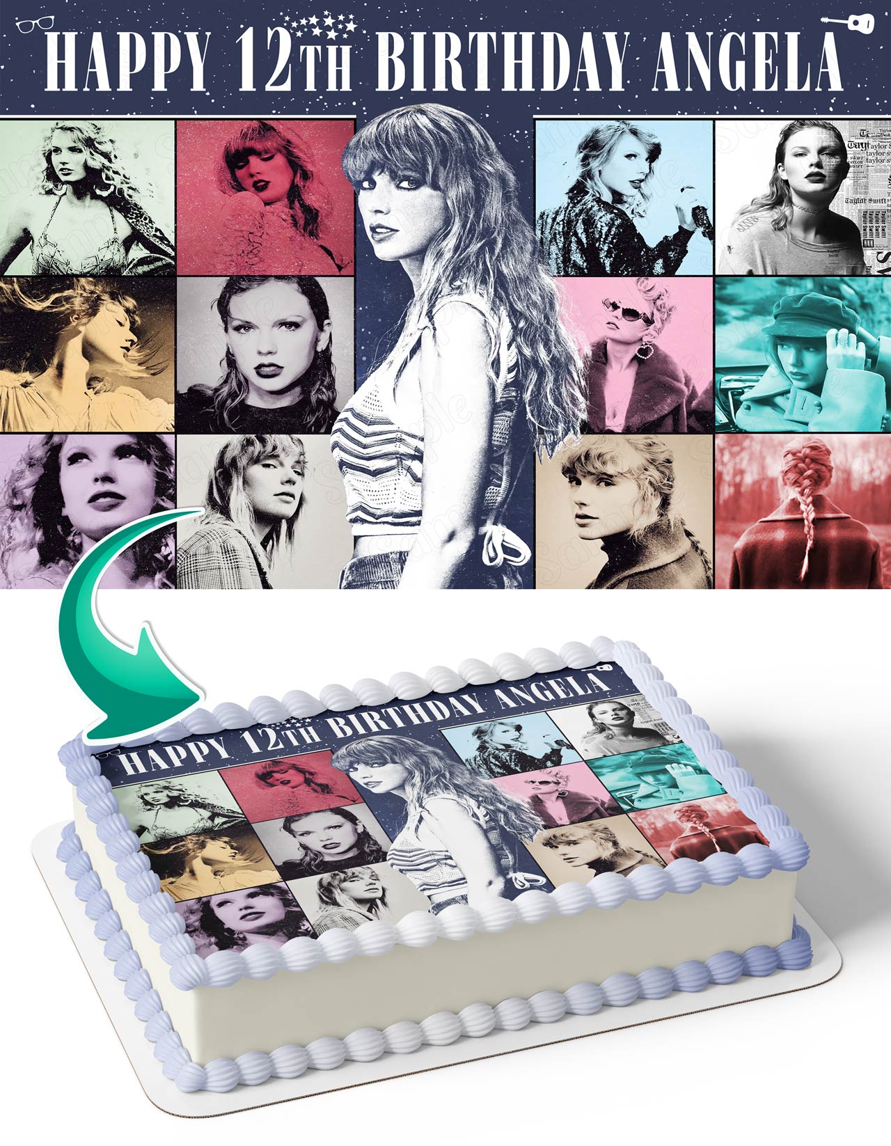 Tailor Swit The Eras Tour TSE Edible Cake Topper