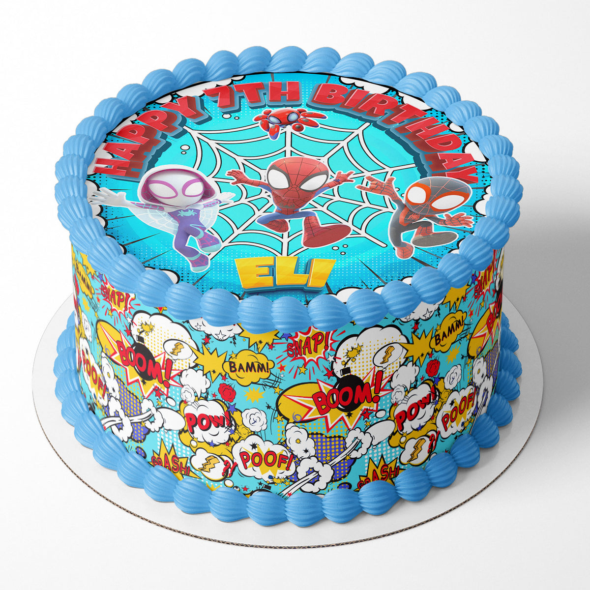 Super Hero Kids Edible Cake Topper | Birthday Cake Decoration | Photo Cake Image | Custom Edible Cake Topper