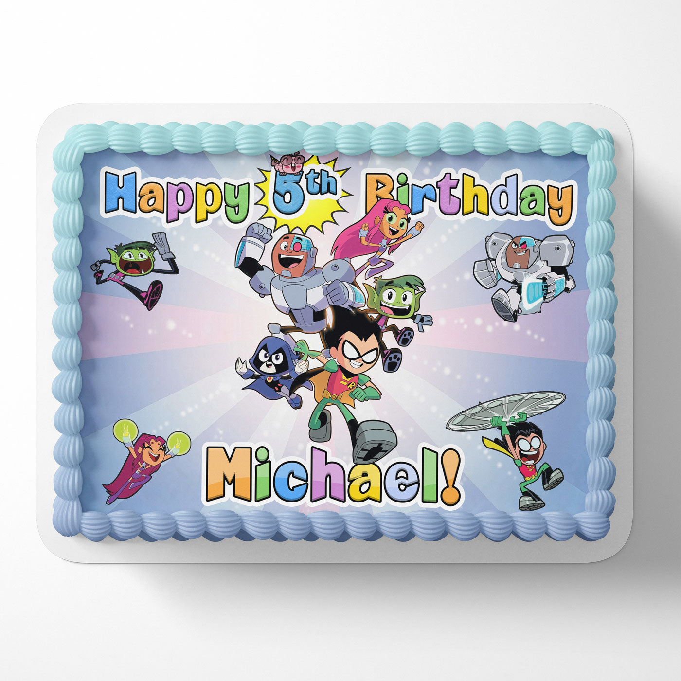 Teen Titans Go! ﻿Custom Edible Cake Image - Edible Cake Topper Birthday Cake Decoration