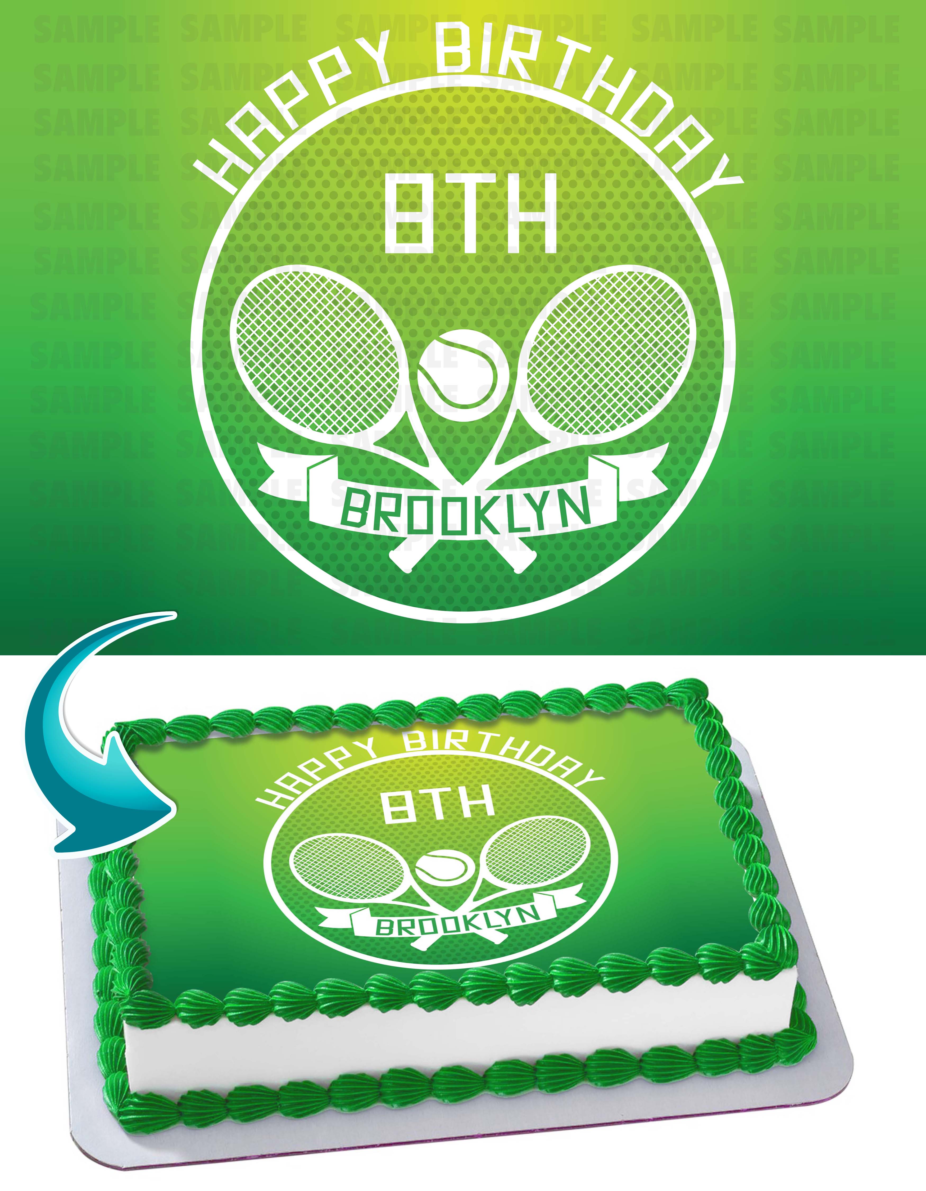 Tennis Racket Edible Cake Topper