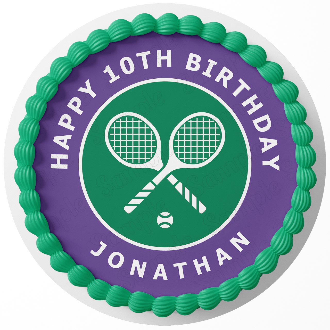 Tennis Wimbledon Round – Icing Sheet Birthday - Personalized Edible Cake Topper | Custom Icing Sheet | Birthday Cake Decoration | Photo Cake Image