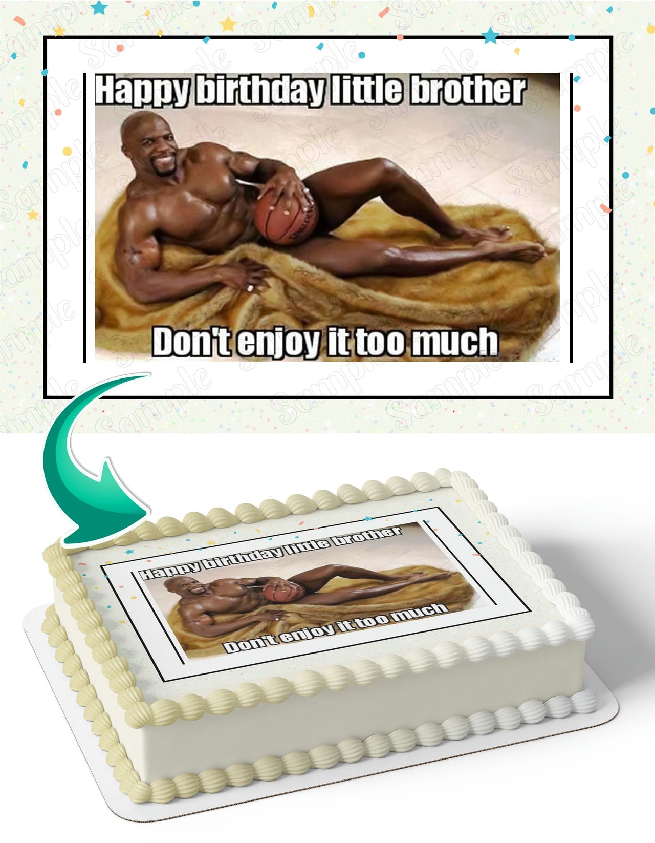 Terry Crews Meme Edible Cake Topper