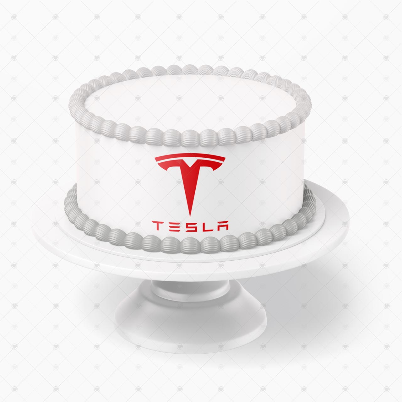 Tesla Logo Edible Cake Wrap Strip – Icing Sheet Cake Side Decorat - Personalized Edible Cake Topper | Custom Icing Sheet | Birthday Cake Decoration