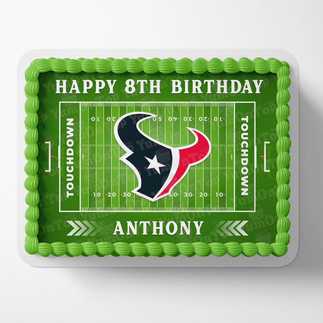 Texans Football American Fans Edible Cake Topper