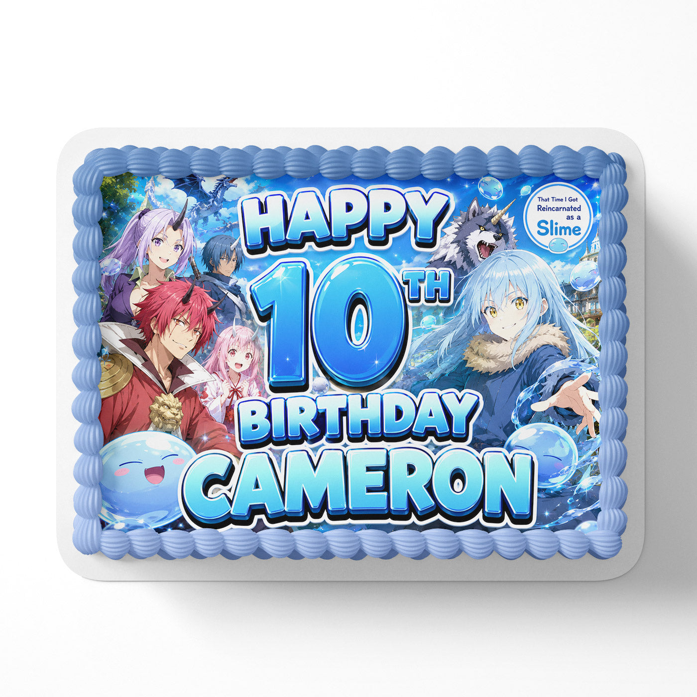 That Time I Got Reincarnated as a Slime Icing Sheet - Edible Cake Topper | Birthday Cake Decoration | Photo Cake Image