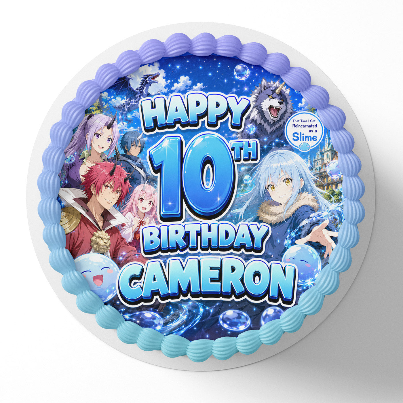 That Time I Got Reincarnated as a Slime Icing Sheet - Edible Cake Topper | Birthday Cake Decoration | Photo Cake Image