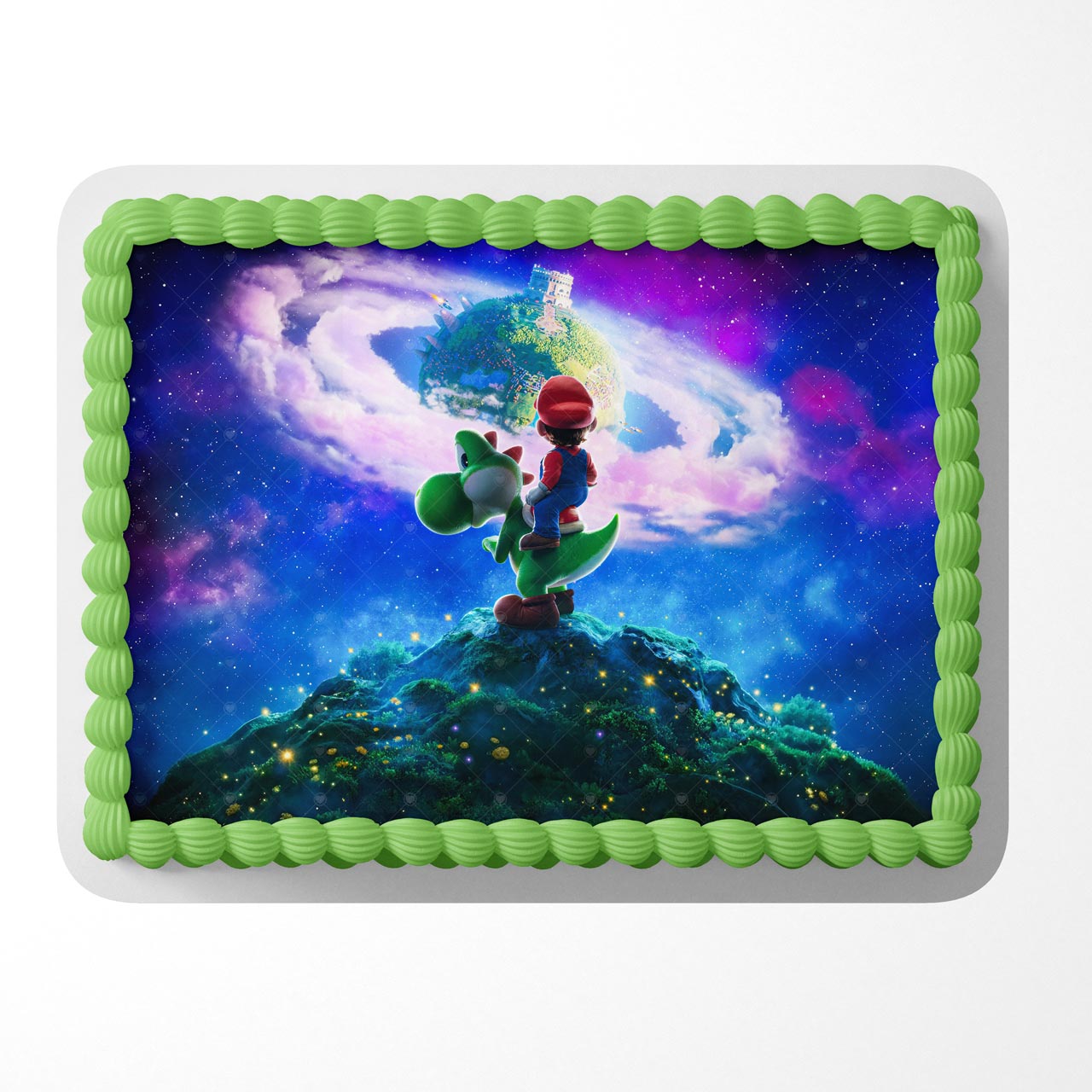 The Super Mario Galaxy Movie Yoshi Edible Cake Topper