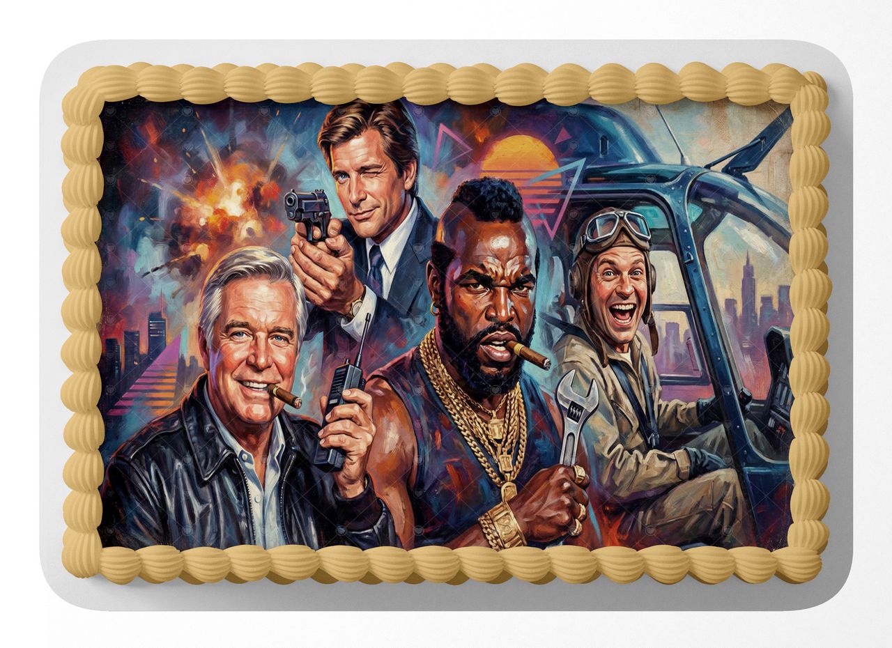 The A Team Classic TV Series edible cake topper