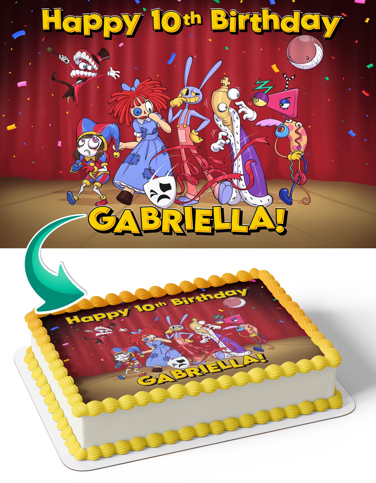 The Amazing Digital Circus Edible Cake Topper