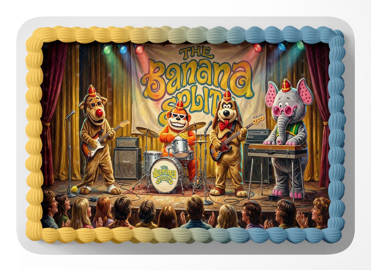 The Banana Splits TV Show edible cake topper