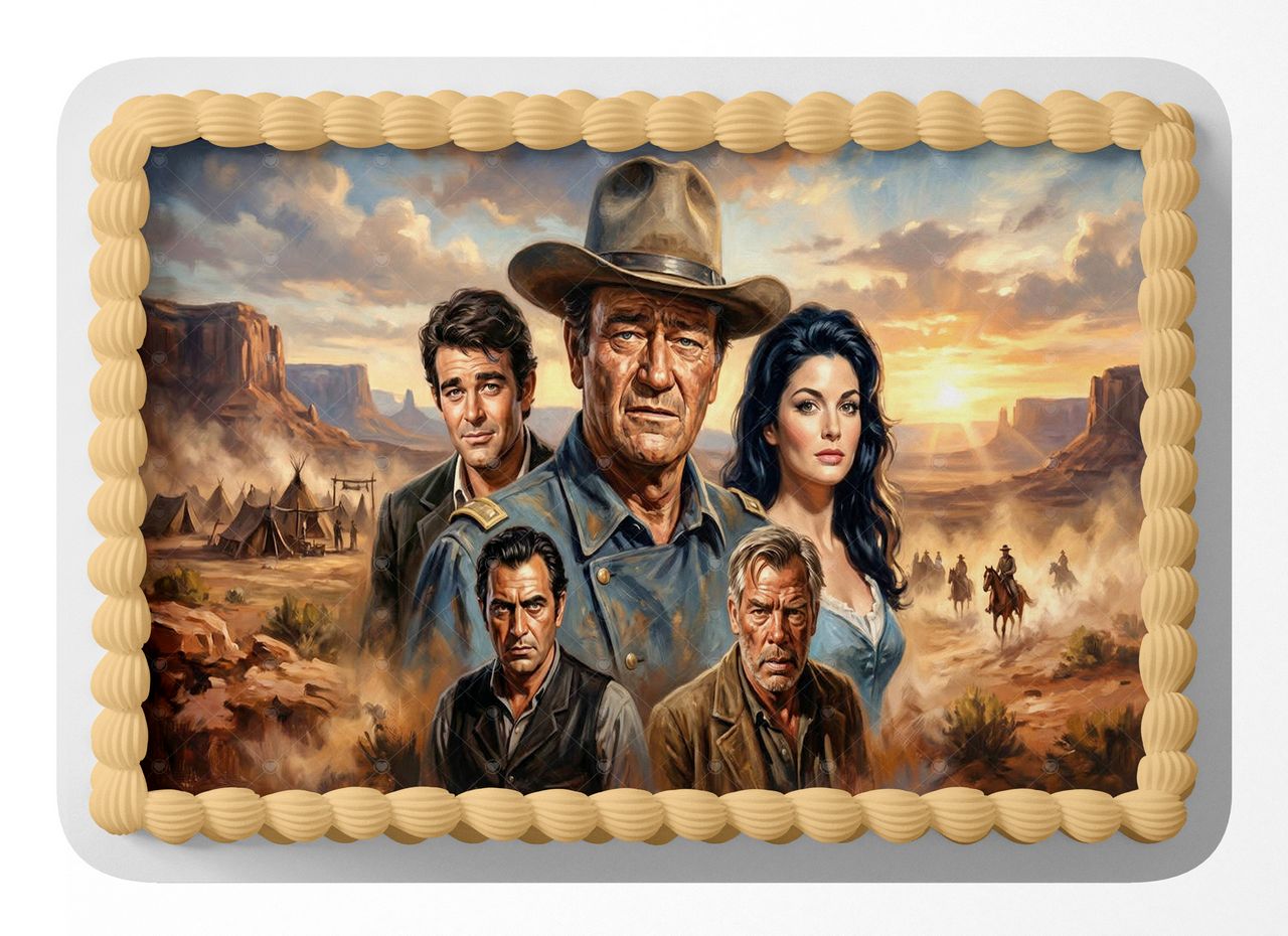 The Comancheros Classic Film edible cake topper