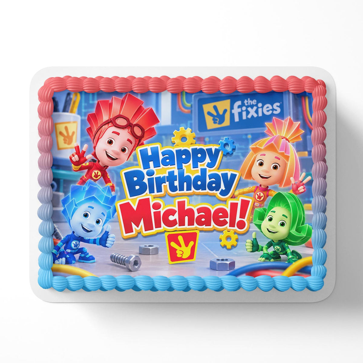 The Fixies Edible Cake Topper | Birthday Cake Decoration | Photo Cake Image | Custom Edible Cake Topper