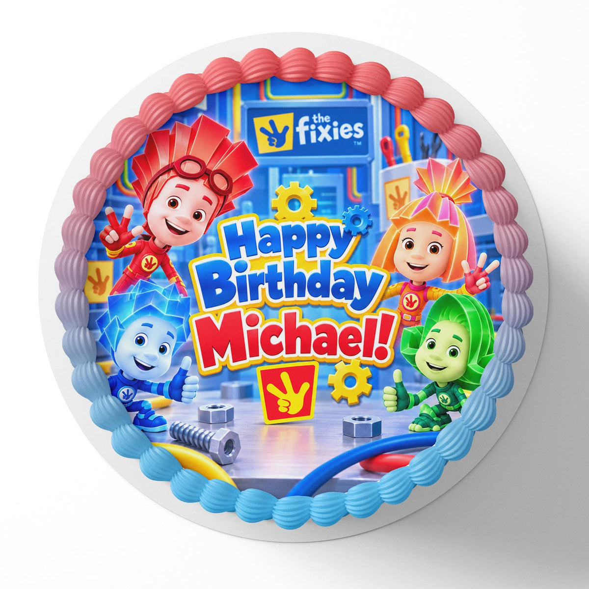 The Fixies Edible Cake Topper | Birthday Cake Decoration | Photo Cake Image | Custom Edible Cake Topper