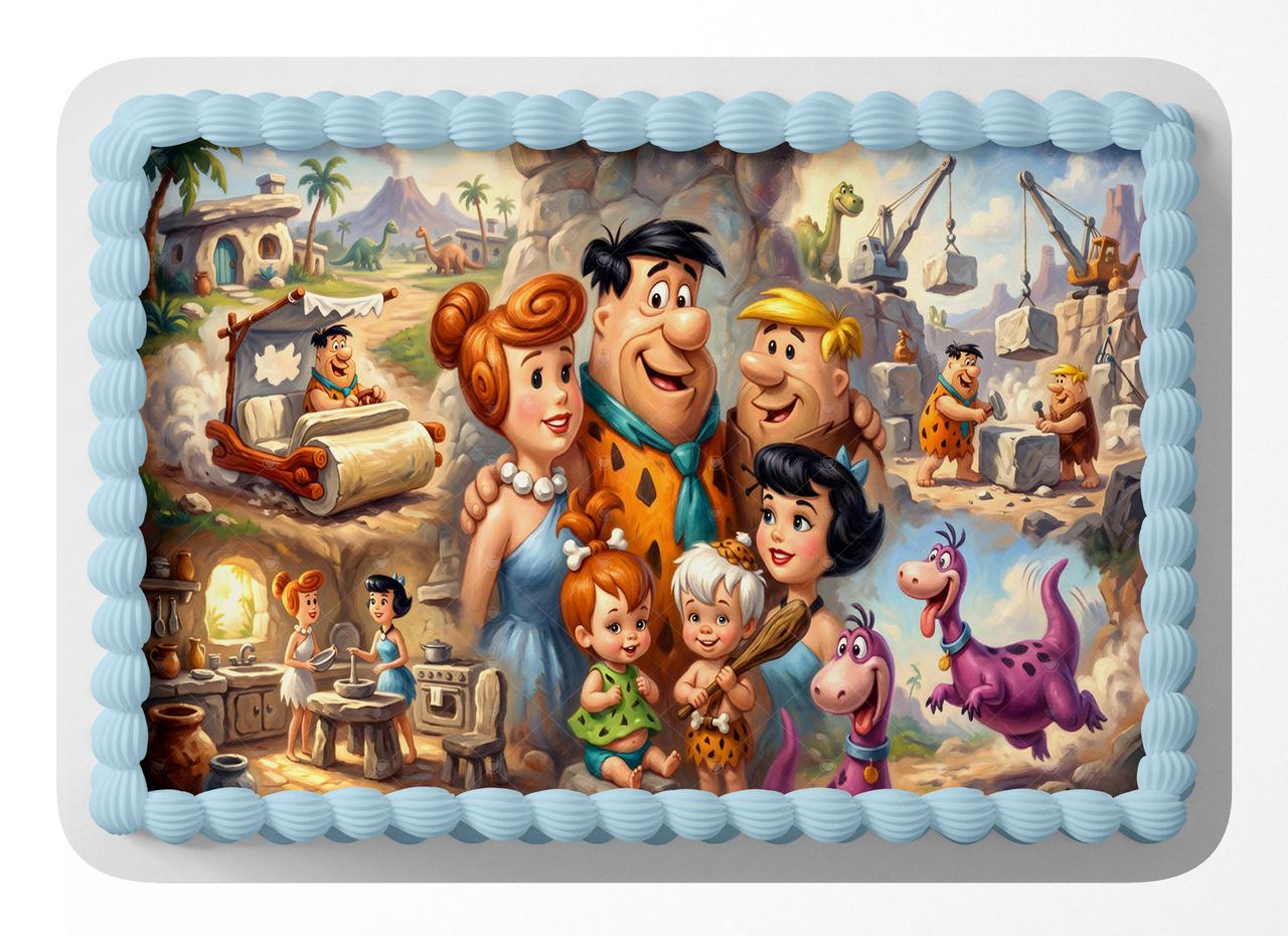The Flintstones Classic TV Cartoon edible cake topper