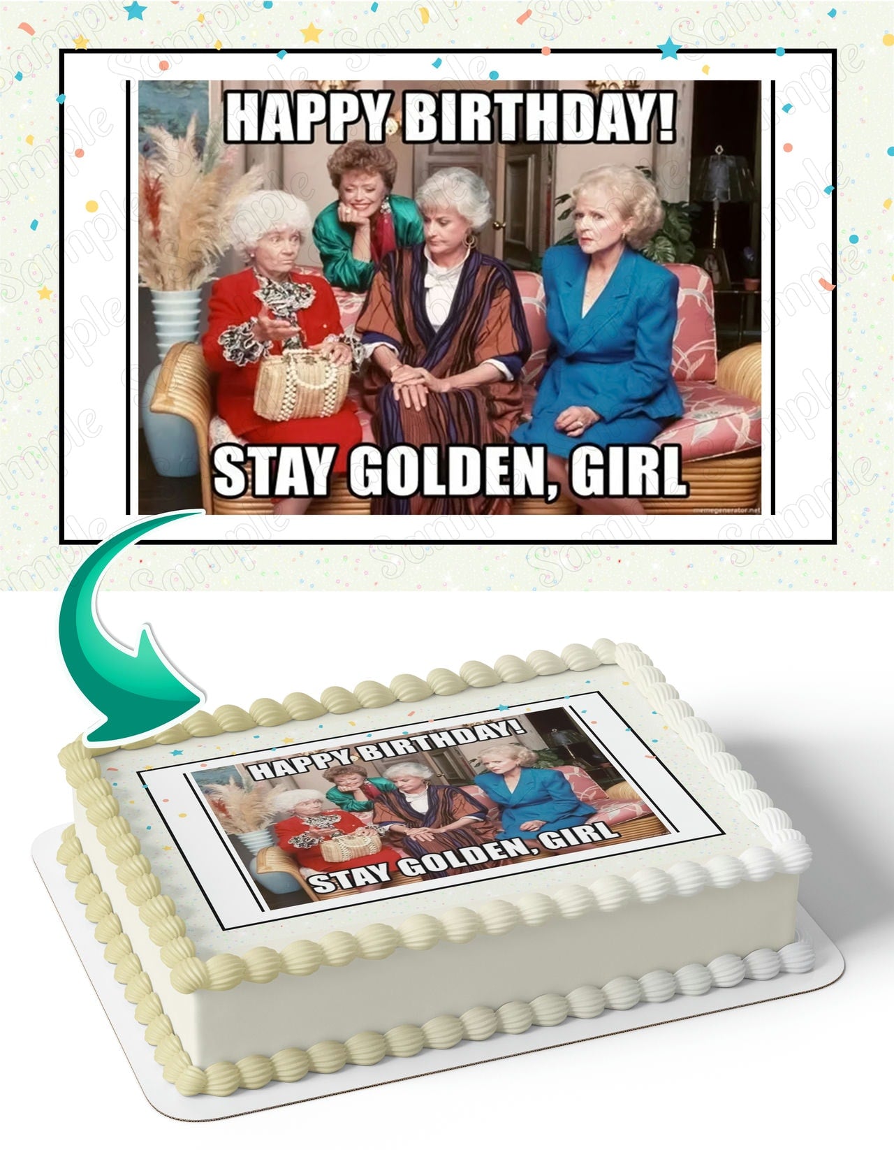 The Golden Girls Meme Edible Cake Topper