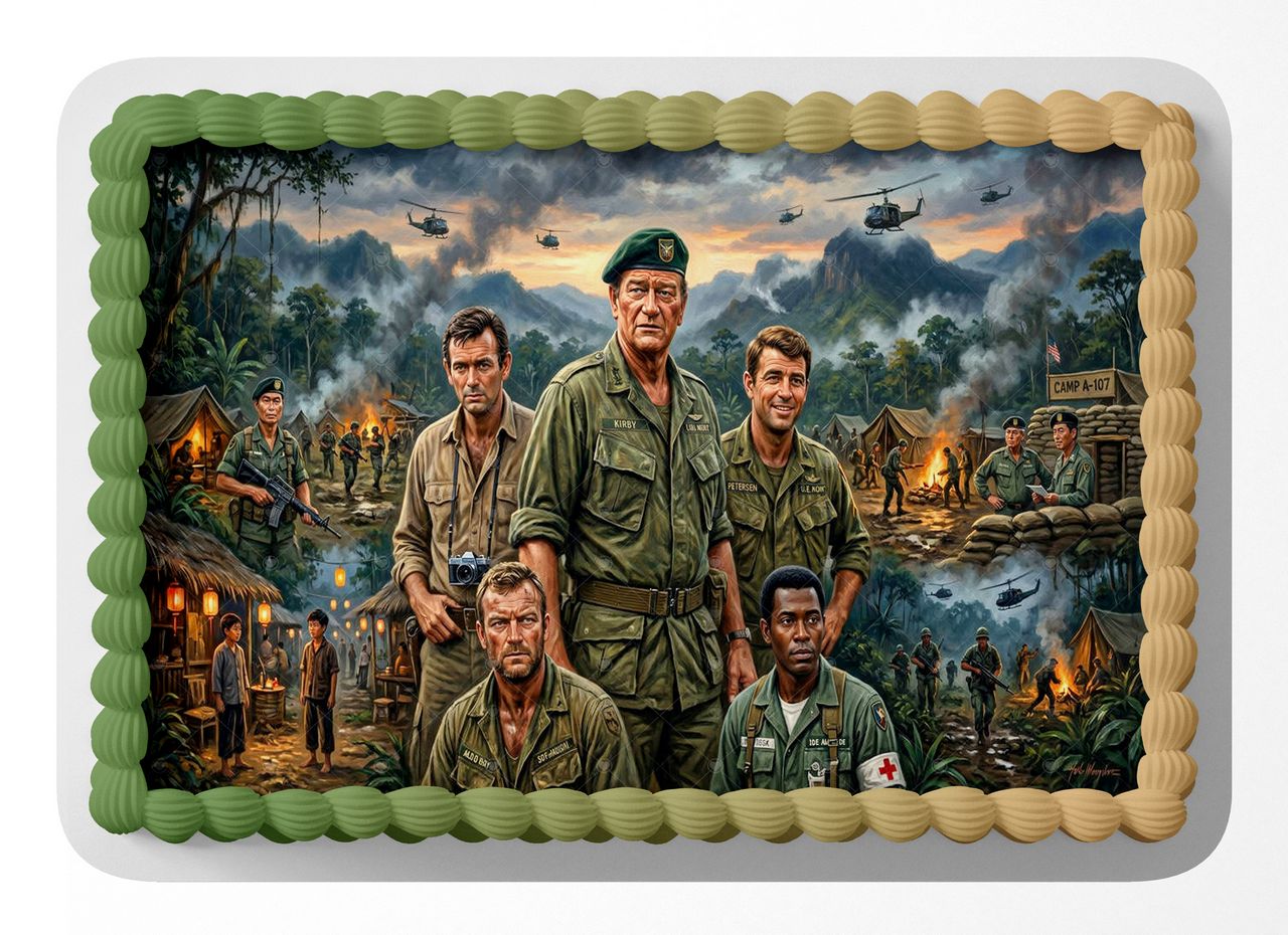 The Green Berets Classic Film edible cake topper