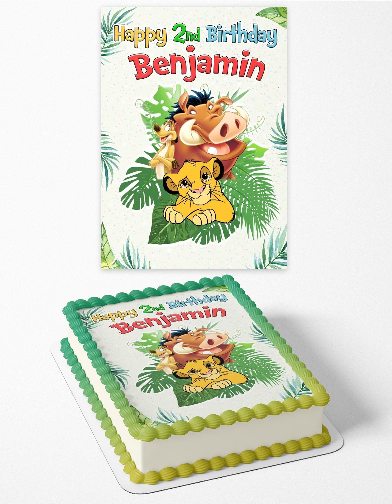 The Lion King Simba Timon and Pumbaa Pt Edible Cake Topper