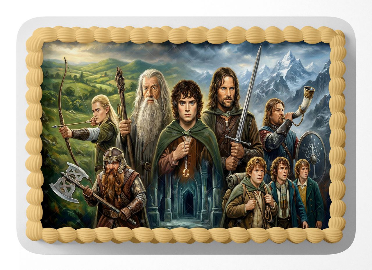 The Lord of the Rings The Fellowship of the Ring edible cake topper