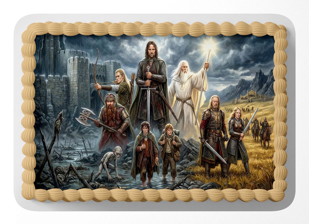 The Lord of the Rings The Two Towers edible cake topper
