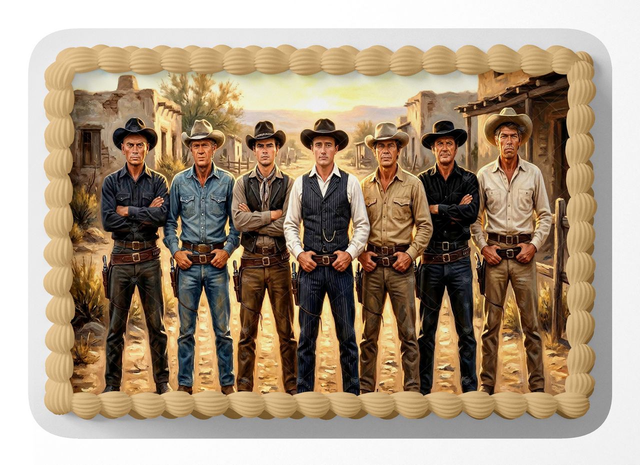 The Magnificent Seven  Classic Film edible cake topper